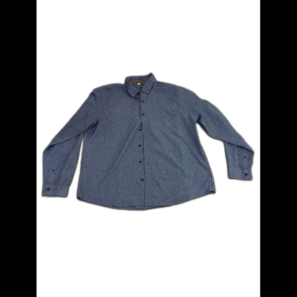 Eddie Bauer Mens XL Blue Button-Down Shirt Classic Fit Casual